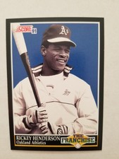 1991 Score The Franchise Rickey Henderson Oakland A's #857