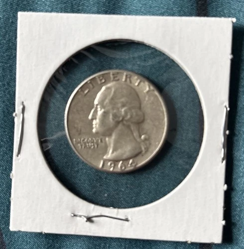 1964 P George Washington US Quarter 90% Silver See Pics Actual Coin Good Value