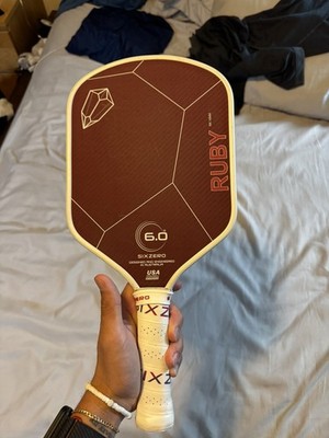 6.0 SIX ZERO RUBY 16mm PICKLEBALL PADDLE w Cover