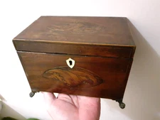 A Georgian Sea Shell Inlaid Tea Caddy c1780