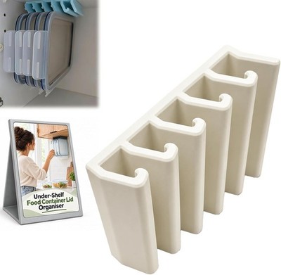 Under-Shelf Food Container Lid Organiser,Lid Organizer Inside Cabinet