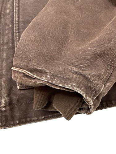 Chaqueta De Colección Carhartt J164 DKB Dearborn 2XL Grunge Forrada de Vellón Marrón Oscuro - Imagen 3 de 15