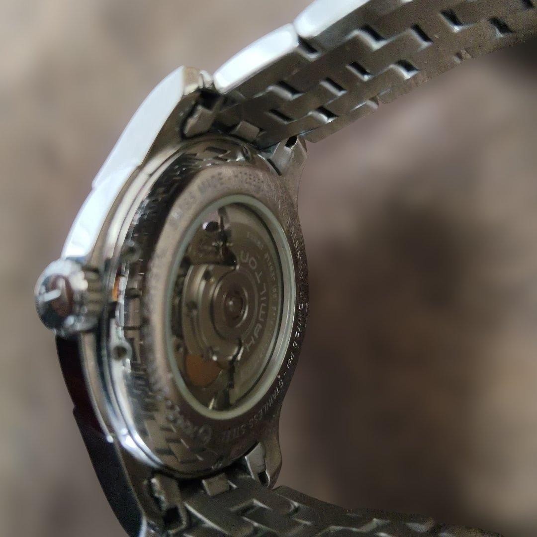 Hamilton Automatic Watch Black Skeleton Back Unis… - image 3