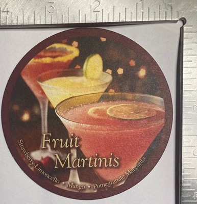 FRUIT MARTINIS GUINNESS  STELLA ARTOIS 4. INCH ROUND BEER COASTER