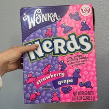 Jumbo Pop Art Nerds Box 13” X 9 3/4” Empty Thick Cardboard Wonka Candy Large