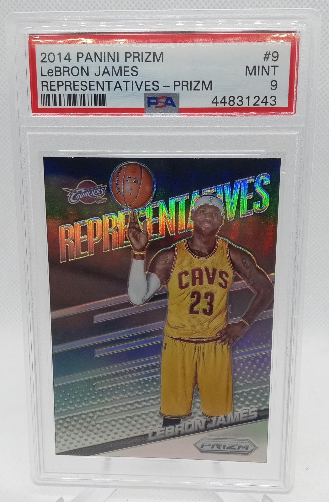 2014-15 Prizm Representatives Silver Prizm- LeBron James PSA 9