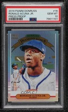 2019 Donruss Diamond Kings Press Proof 1/5 Ronald Acuna Jr PSA 10 GEM MT 0u17