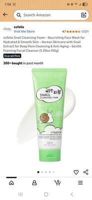 Snail Cleansing Foam Face Cleaner Nurishing Hydrating 