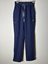 FIGS High Waisted Yola Skinny Scrub Pants Women XS Navy Blue