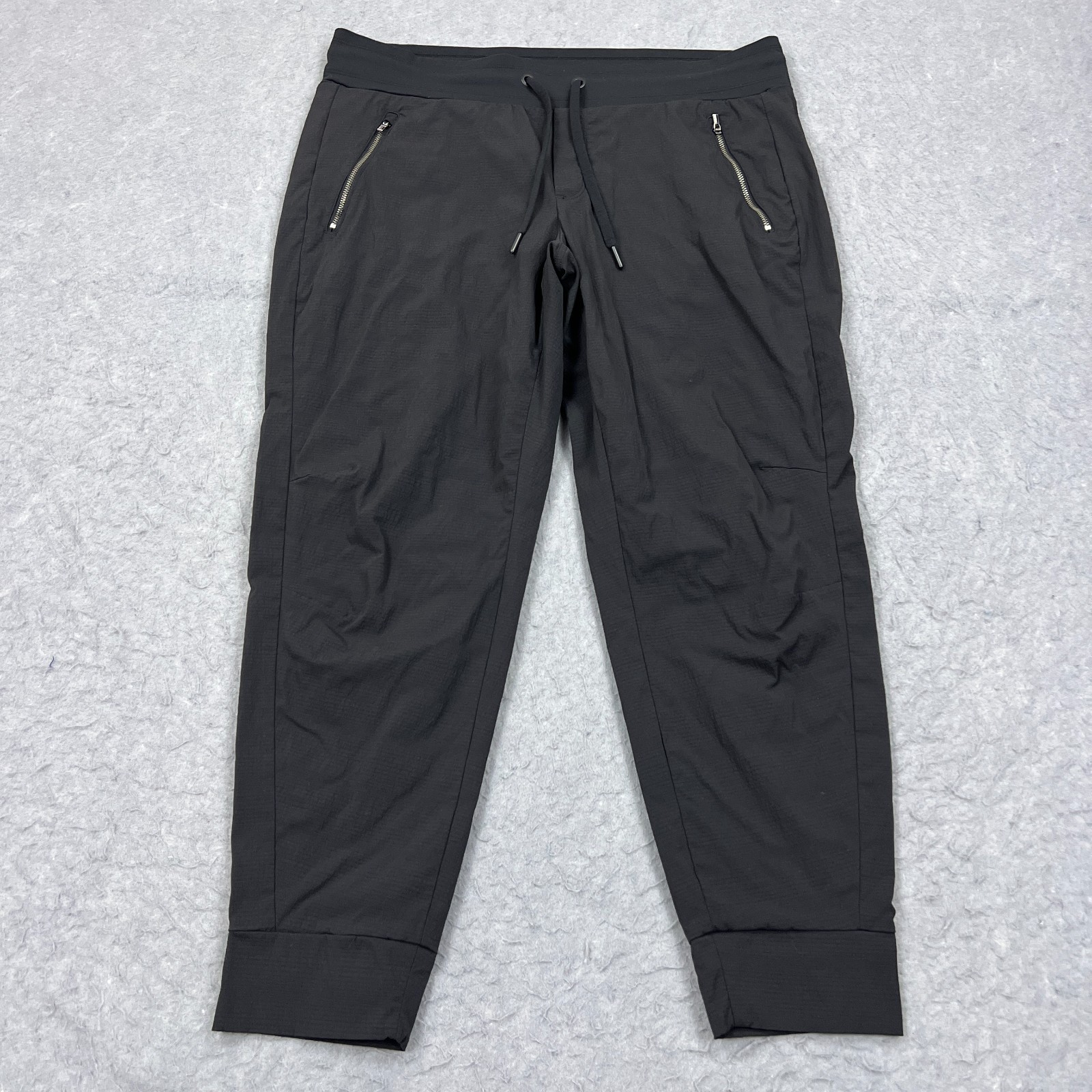 Athleta Pants Women's 14 Black Trekkie Mid Rise Legacy Jogger Hiking Stretch Gym