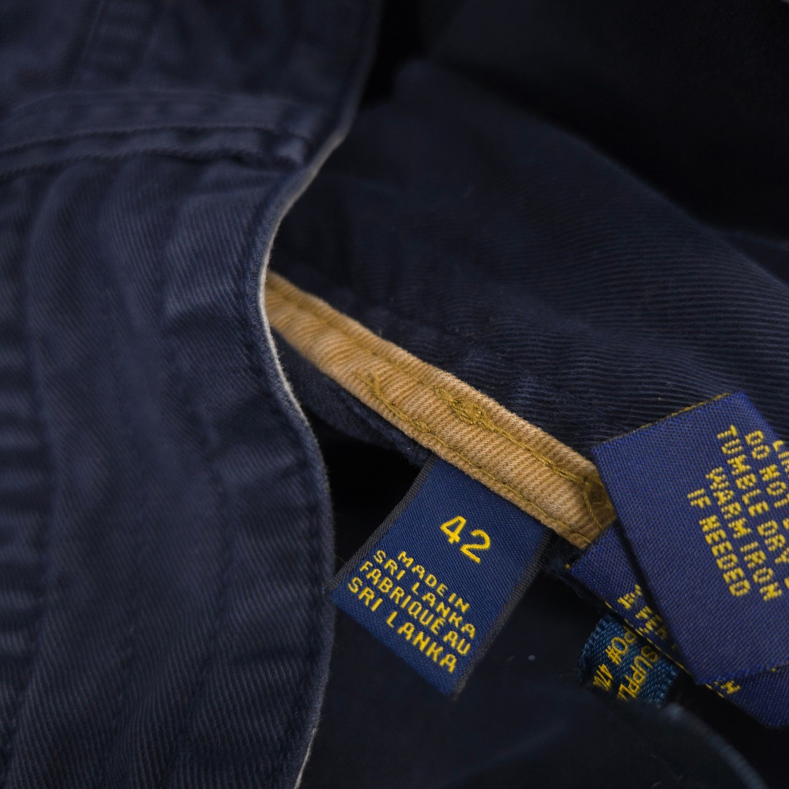 Polo Ralph Lauren Cargo Shorts Mens 42 Navy Blue Baggy Loose Twill 10" Inseam thumbnail 8