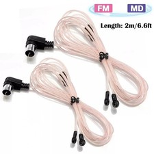 2pcs FM Antenna 75 Ohm F Type Male Plug For Home Radio Stereo Receiver Aerial