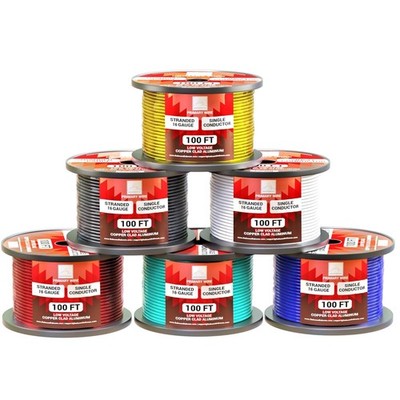 Stranded Copper Clad Aluminum 16 Gauge Wire - 6-Pack