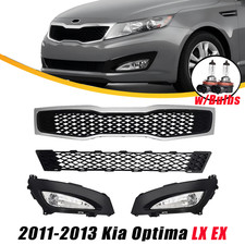 2011 2012 2013 Kia Optima Lxex Front Upper Grille Lower Grill Fog Lights