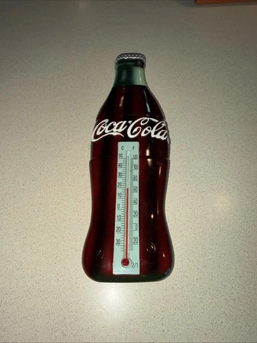 Vintage Donasco Coca-Cola Coke Metal Bottle Shaped Thermometer 1950’s Working