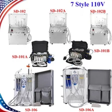 Portable Dental Mobile Delivery Unit Treatment Air Compressor Suction 4 Hole USA