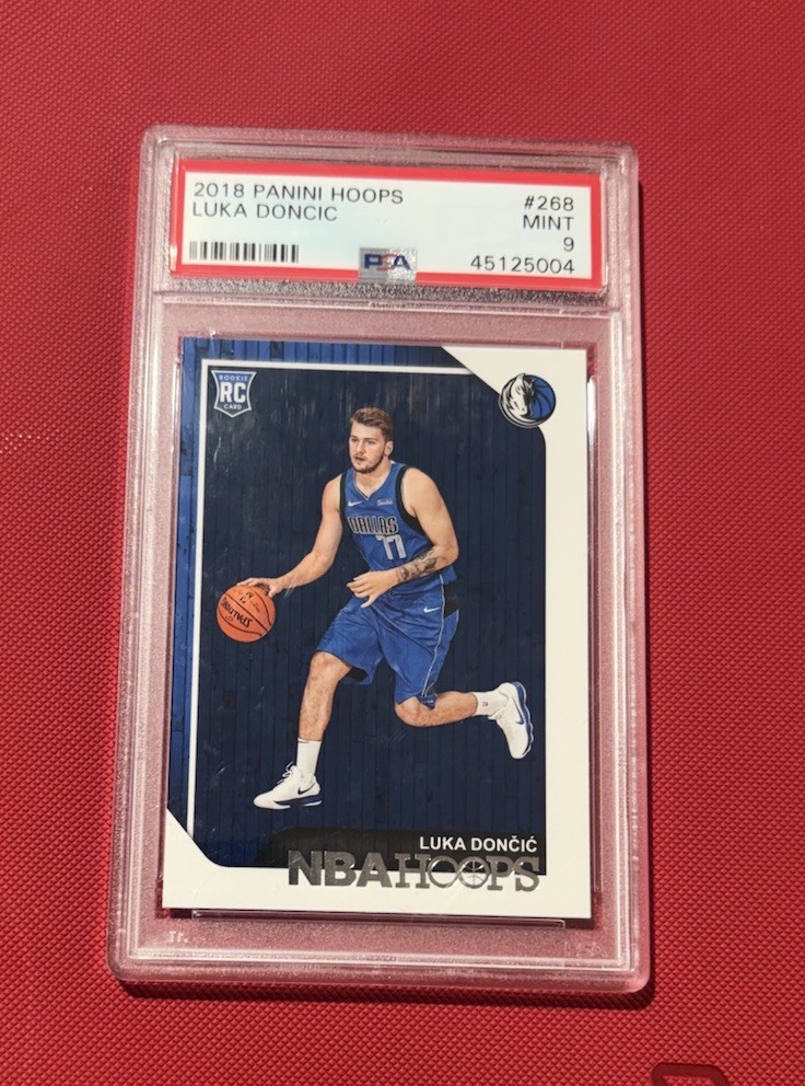 Panini 2018 Hoops Luka Dončić RC Rookie #268 Dallas Mavericks PSA 9