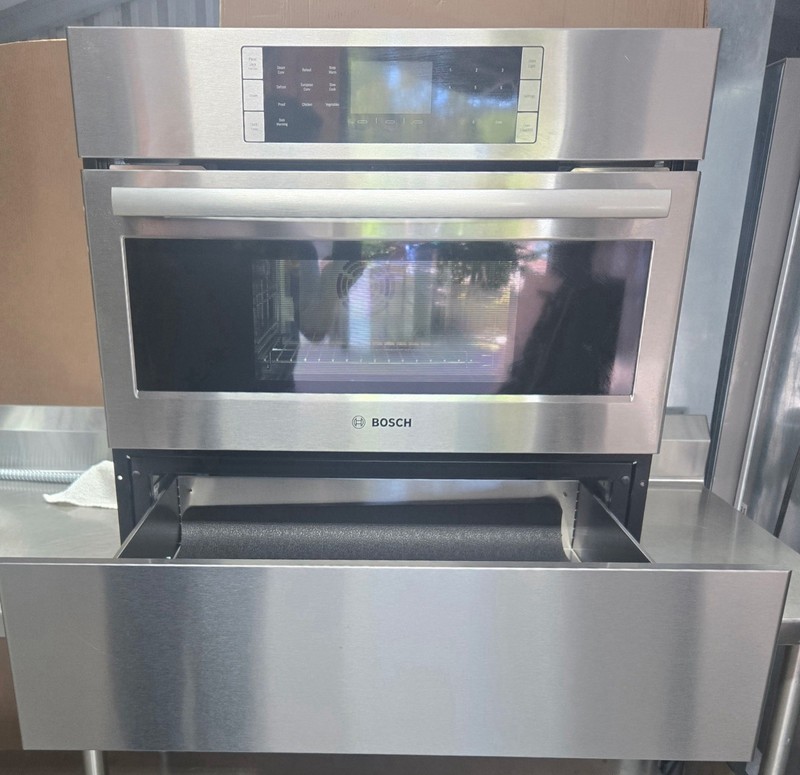 Bosch Wall Oven/microwave And Warming Drawer Model HSLP45IUC