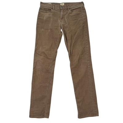 J. Crew 484 Slim Fit Mens 31x32 Corduroy Pants Tan Stretch Extra Slim Narrow