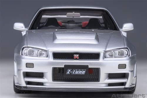AUTOart 1/18 Nissan Nismo GT-R R34 Z-TUNE Diecast Car Model Silver Blue Black - Picture 29 of 60