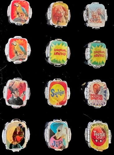 Epic Lot of 36 Original Vari Vue1969 MOVIE CEREAL PREMIUM Dr DoLittle Rings MINT - Bild 5 von 13