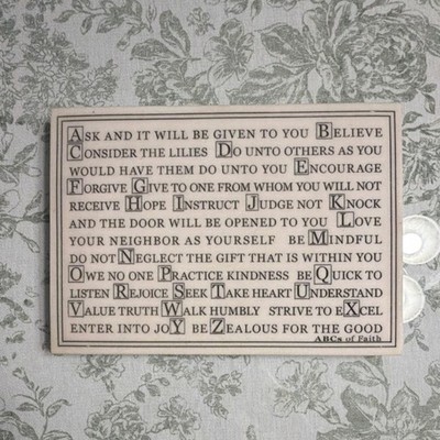  The ABCs of Faith White Marble Wall Hanging Plaque