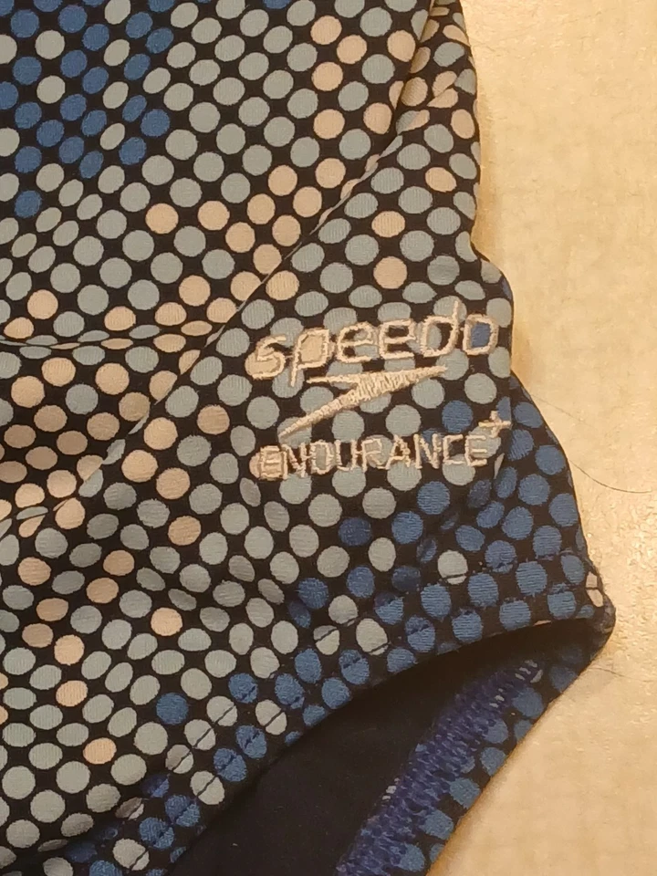 Speedo Endurance Women's Swimsuit Size 10 36 Blue White Dot Athletic - Image 2 of 4
