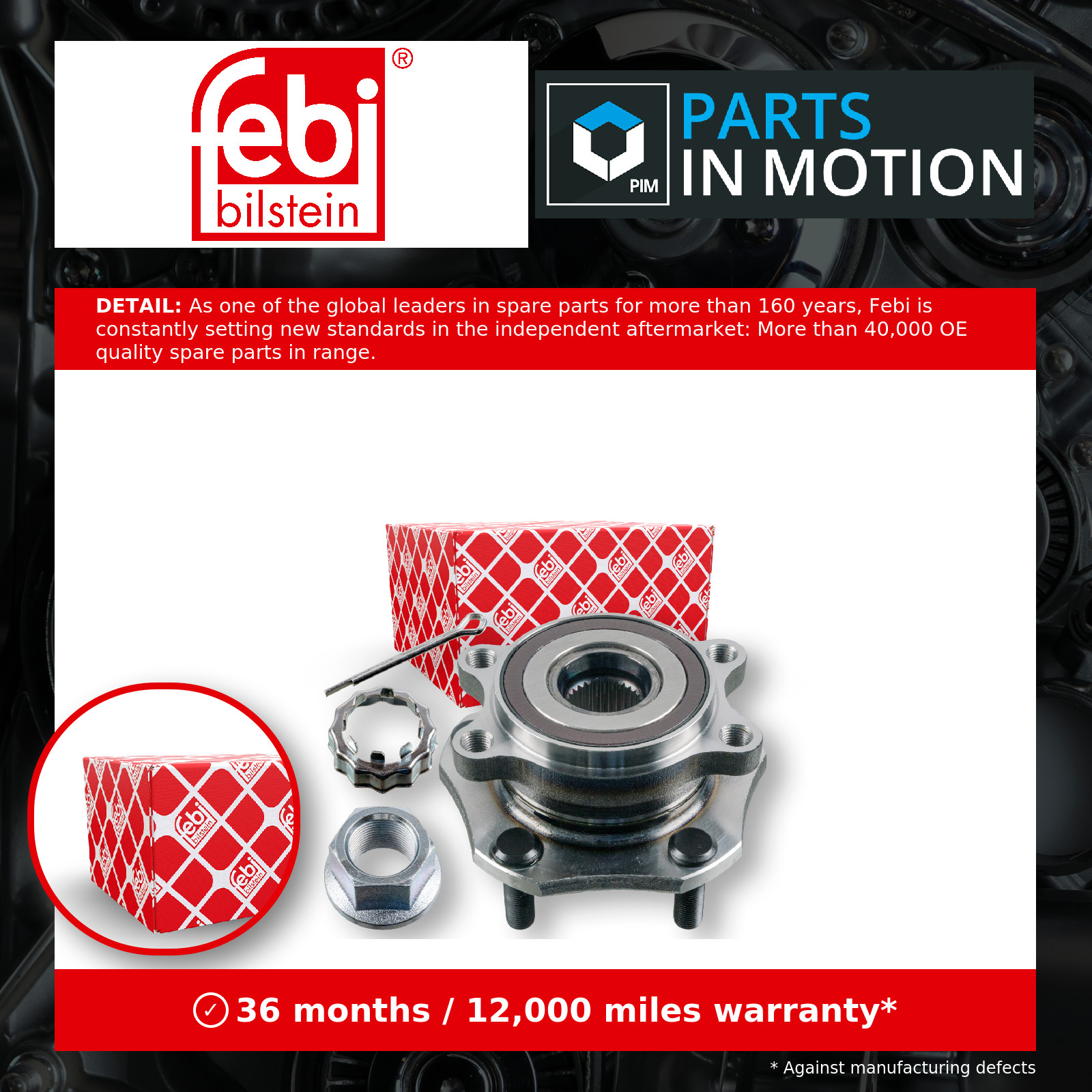 Wheel Bearing Kit Front Left or Right 176248 Febi 402024BA0A 402024BA0AS1 New
