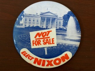 campaign pin pinback button political badge election LOCAL ADVERTISING 4"