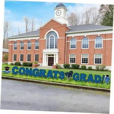 16 Pieces Congrats Grad Yard Signs 2026 Graduation Yard Sign Dark Blue