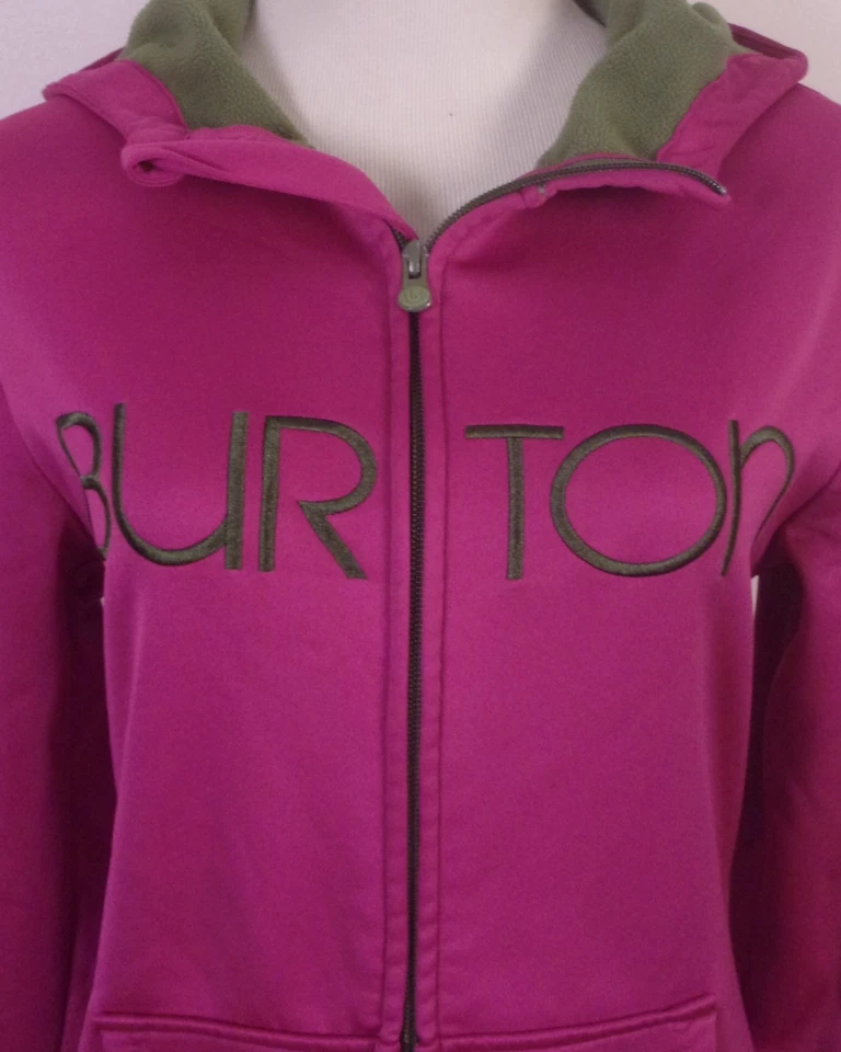 Chaqueta con Capucha Burton Dryride Magenta Cremallera Completa Usada en Excelente Condición para Mujer Talla M Foto 2 de 4