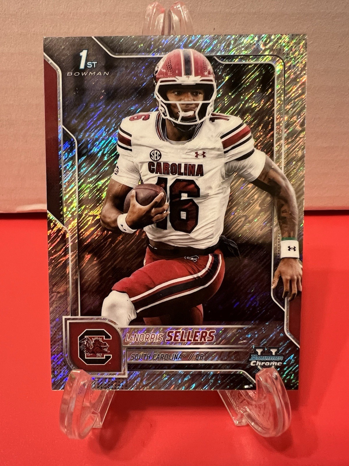 2025 Bowman University Chrome - LaNorris Sellers #168 Shimmer Refractor (RC)