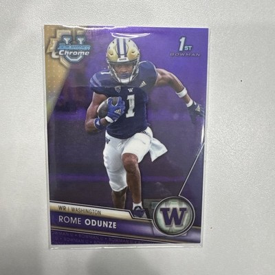 2023 Bowman University Rome Odunze Purple 61/399 Chicago Bears Huskies