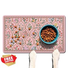 Absorbent Pet Dog Bowl Mat Waterproof Non Slip Rubber Backing 24"x32"