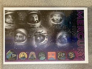 Scott Carpenter Signed 18 X 12 Color Photo Of Mercury Program