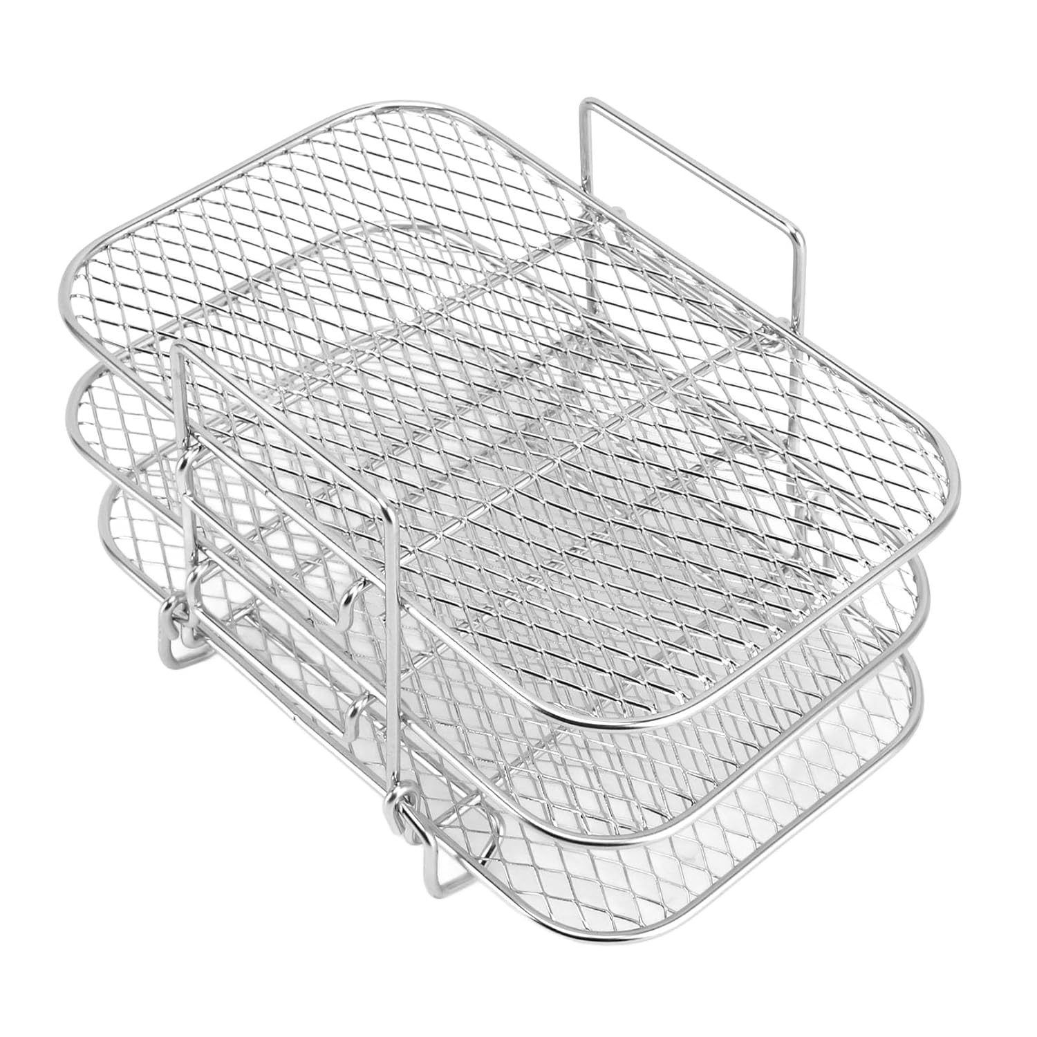 Set 3 Griglie Friggitrice ad Aria - Cucina per Tutta la Famiglia in una Volta