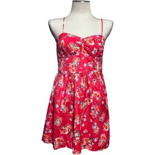 American Eagle Floral Corset Strappy Back Mini Sundress 10