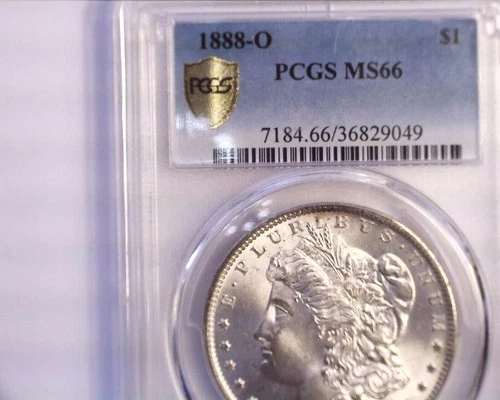 Scarce 1888-O PCGS MS66 Morgan Silver Dollar, Very Nice White coin!