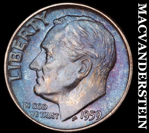 1959 Silver Roosevelt Dime-Choice Gem BU Lustrous No Reserve #i5815