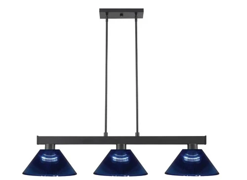 Z-Lite 152-ARDB Cobalt 3 Light 50"W Linear Pendant - Black - Picture 1 of 8