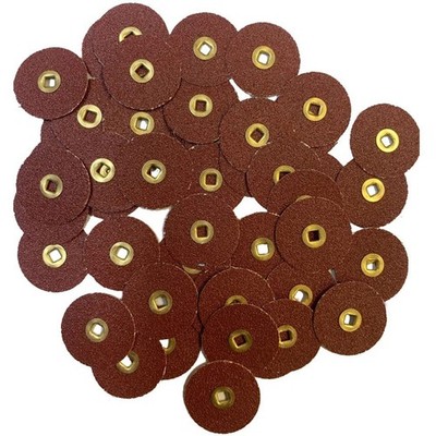 E C Moore's Adalox Fine Grit 7/8'' Sanding Disc Snap On Metal Center Pack of...