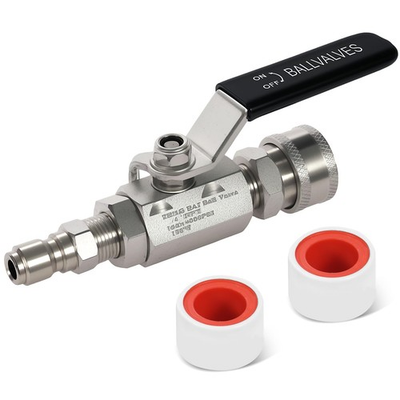 #ad #ad Pressure Washer Ball Valve 3 8quot; Quick Connect Shut Off Valve 5000 PSI SS Part $42.17