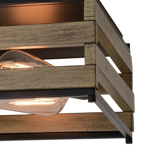 Vaxcel Lighting C0265 Ravenswood 3 Light 13"W Flush Mount Square - Matte Black / - Picture 4 of 12