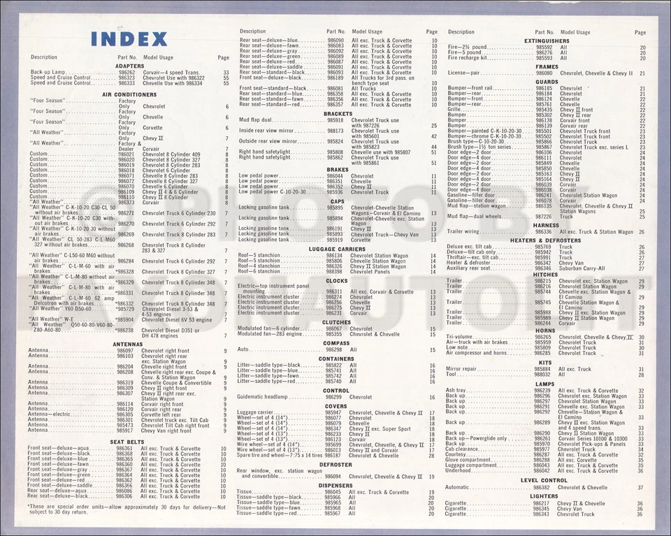 Chevrolet 1965 accesorios personalizados álbum concesionario Foto 2 de 3