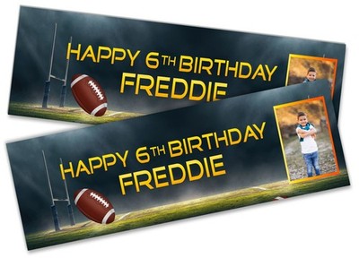 Personalisierte Rugby Geburtstag Banner jedes Foto Name Alter Party Kinder Deko 350