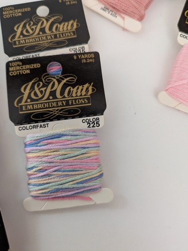J&P Coats Embroidery Floss Solid Variegated Lot of 53 - Picture 10 of 13