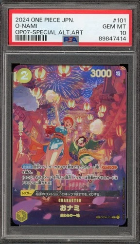 One Piece CCG O-Nami Japanese Special Alternate Art OP06-101 PSA 10 Gem Mint