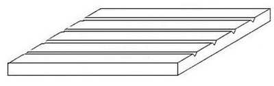 Evergreen 504037 - Strukturplatte, 1x150x300 mm.Spur H0-Maßstab, 1 Stück - Neu