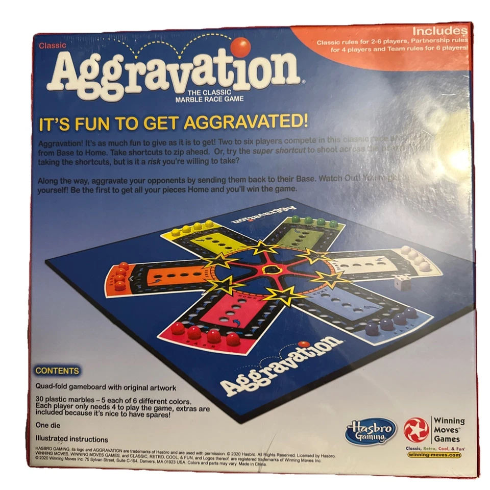 Juego de Mesa Aggravation - Juego Familiar Noche Niños y Adultos Original Retro Clásico Foto 2 de 2