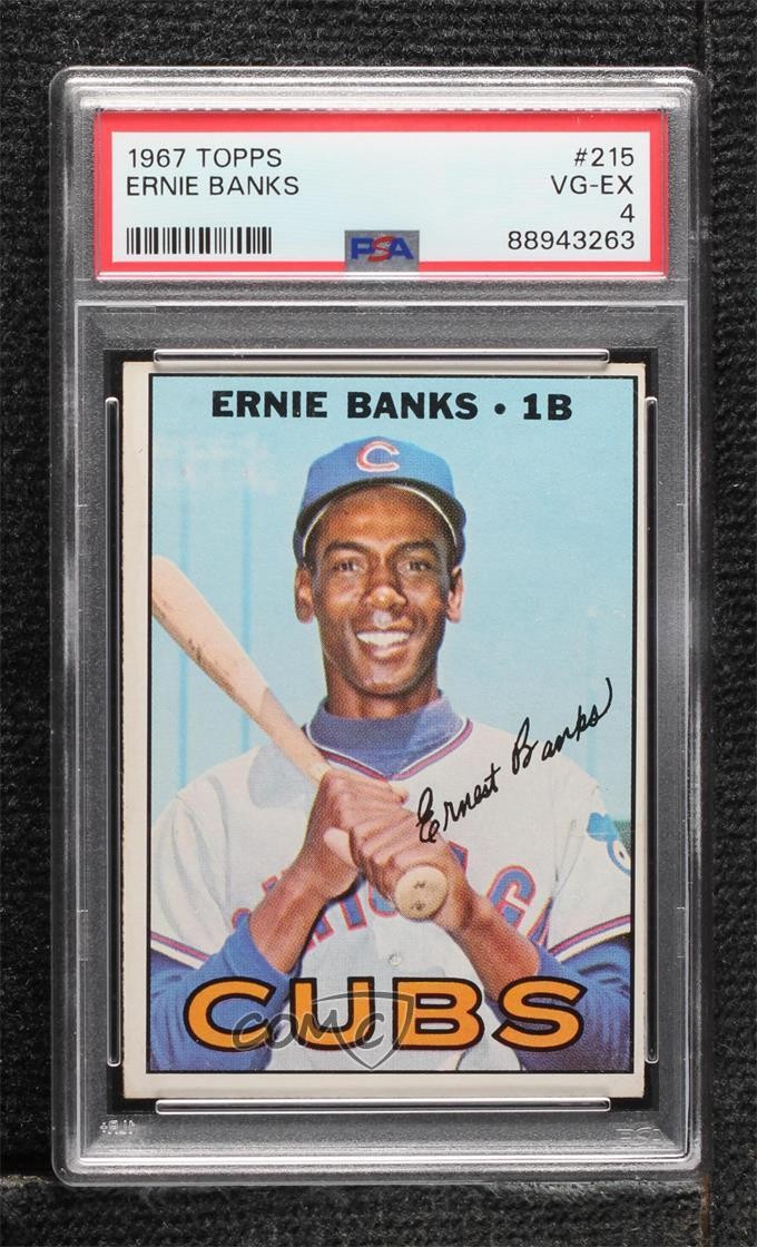 1967 Topps Ernie Banks #215 PSA 4 HOF 10fh